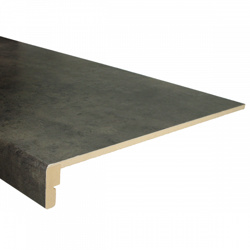 CPL traptrede rechte neus zwart staal 138 x 50 cm