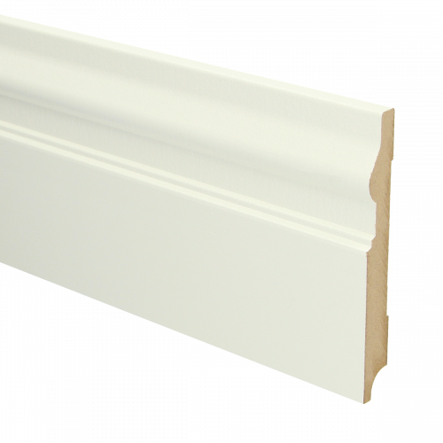 MDF Renaissance plint 150x18 wit voorgel. RAL 9010