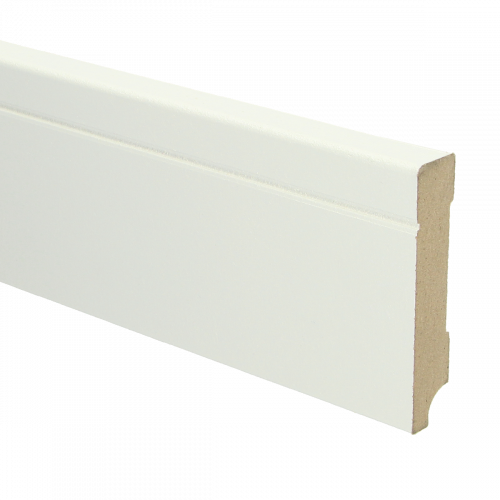 MDF Tijdloze plint 90x18 wit voorgel. RAL 9010